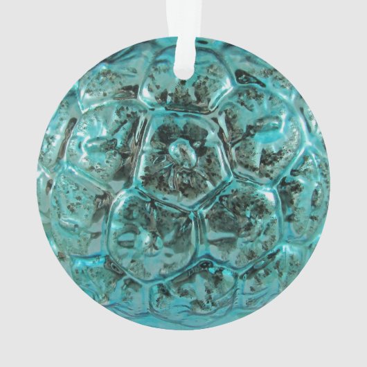  Aqua Rare Mercury Kerstbal Ornament (achterkant)