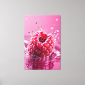Aqua Raspberry Stretched Canvas Afdrukken (Voorkant)
