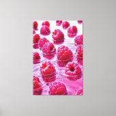 Aqua Raspberry Stretched Canvas Afdrukken (Voorkant)