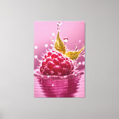 Aqua Raspberry Stretched Canvas Afdrukken (Voorkant)