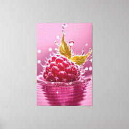 Aqua Raspberry Stretched Canvas Afdrukken