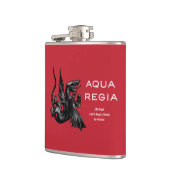 Aqua Regia Flask - Rode achtergrond Heupfles (Links)