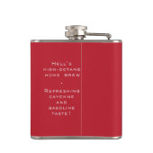 Aqua Regia Flask - Rode achtergrond Heupfles (Achterkant)