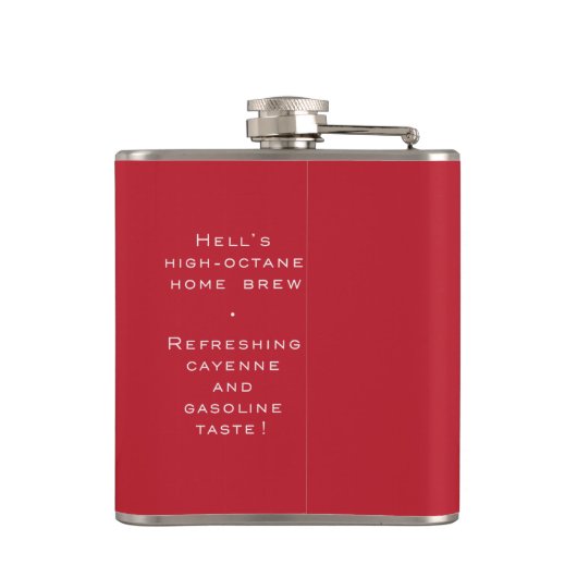 Aqua Regia Flask - Rode achtergrond Heupfles (Achterkant)