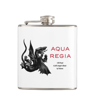 Aqua Regia Flask - Witte achtergrond Heupfles