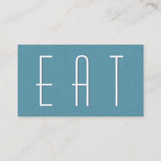 Aqua RESTAURANT VELD Simple Style V63 Visitekaartje (Voorkant)