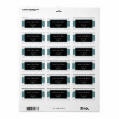 aqua, retouradreslabel etiket (Full Sheet)