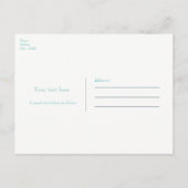 Aqua Ribbon & Diamonds Elegant Glam Save the Date Aankondigingskaart (Achterkant)
