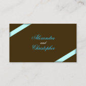 Aqua Ribbon Guest Table Place Card Plaatskaartje (Achterkant)