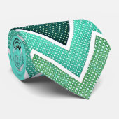 Aqua Rise Chevron Stropdas (Opgerold)