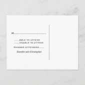 Aqua Roos Chalkboard RSVP Briefkaart (Achterkant)