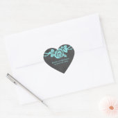 Aqua Roos Chalkboard Wedding Stickers (Envelop)