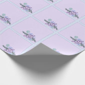 Aqua Rose Cadeaupapier (Hoek)