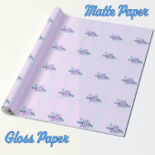 Aqua Rose Cadeaupapier