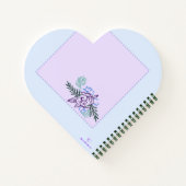 Aqua Rose Hart Notebook Notitieboek (Achterkant)