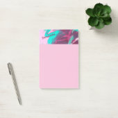 Aqua Roze Abstract Persoonlijke Post-it Notities 4 Post-it® Notes (Kantoor)