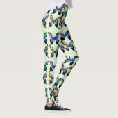 Aqua, Roze en Geel - Elegant Butterflies Leggings (Rechts)