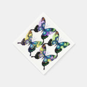 Aqua, Roze en Geel - Elegant Butterflies Servet (Hoek)