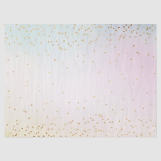 Aqua Roze Geel Goud Confetti Tissuepapier (Voorkant)