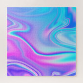 Aqua Roze Iridescent Ombre Legpuzzel (Horizontaal)