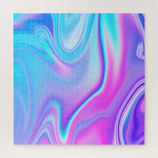 Aqua Roze Iridescent Ombre Legpuzzel (Verticaal)