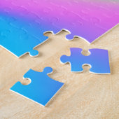 Aqua Roze Iriserende Regenboog Ombre Golf Legpuzzel (Zijkant)