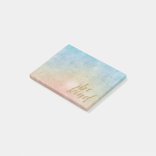 Aqua roze kleurstof Glitter be wel Post-it® Notes (Schuin)