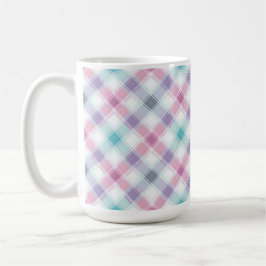 AQUA ROZE PAARSE PAAS KALEIDOSCOOP PATROON KOFFIEMOK