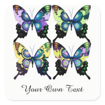 Aqua, Roze, Personalisatie - Elegant Butterflies