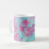 Aqua Roze Waterverf Wassen &  foto Mok (Voorkant links)