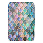 Aqua Roze Zeemeermin Glitter Scales- Zeemeermin Badmat (Voorkant Verticaal)