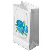Aqua Rozen Gift Bag Klein Cadeauzakje (Voorkant Gekanteld)