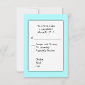 Aqua RSVP met menukeuze (Voorkant)