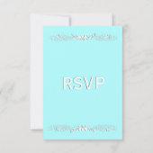 Aqua RSVP met menukeuze Kaartje (Achterkant)