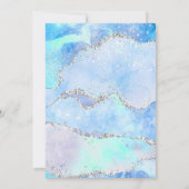 *~* AQUA RSVP Website AGATE Sterren AR13 Huwelijk Kaart (Achterkant)