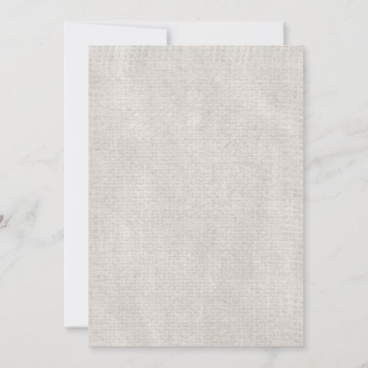 Aqua Rustic Burlap Wedding Invitations Kaart (Achterkant)