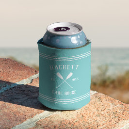 Aqua Rustic Oars Personalized Lake House Blikjeskoeler