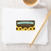 AQUA RUSTIC SUNFLOWER RETOURADRES LABEL (Insitu)