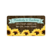 AQUA RUSTIC SUNFLOWER RETOURADRES LABEL (Voorkant)