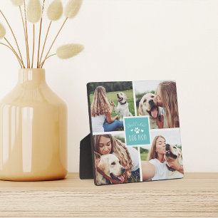 Aqua 's Werelds beste hond-mam fotocollage Fotoplaat