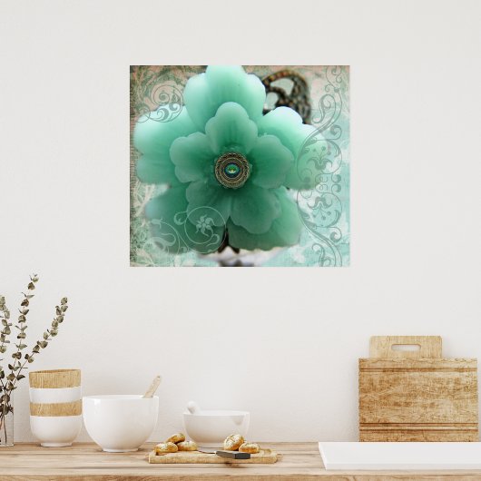 Aqua Sakura Poster (Keuken)