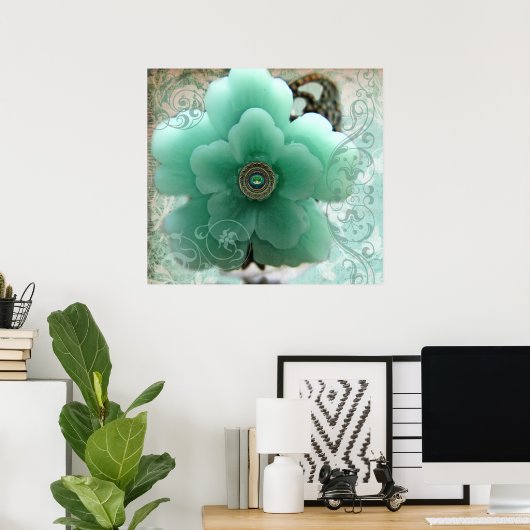 Aqua Sakura Poster (Thuiskantoor)