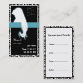 Aqua Salon visitekaartjes en afspraak Afsprakenkaartje (Voorkant / Achterkant)