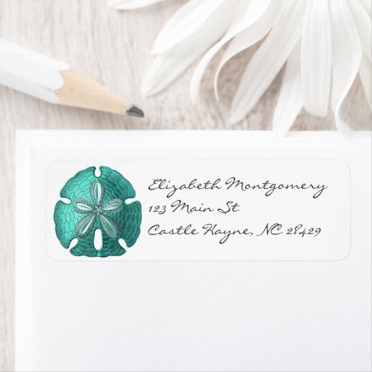 Aqua Sand Dollar Labels (Insitu)