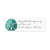 Aqua Sand Dollar Labels (Voorkant)