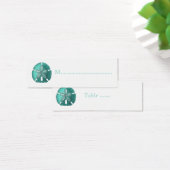 Aqua Sand Dollar Reception Table Seating Kaarten Mini Visitekaartjes (Bureau)
