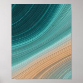 Aqua Sand Flow Poster