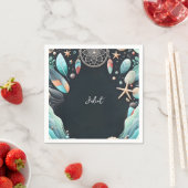 Aqua Sand Work Gestapeld Zeeen Vrijgezellenfeest Servet (Insitu)