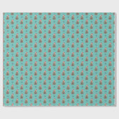 Aqua Santa Armadillo met Gift Sneeuwvlok Patroon Cadeaupapier (Vlak)