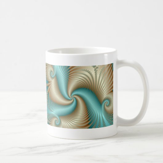 Aqua Satin - Fractal Koffiemok (Rechts)
